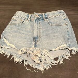 High waisted Zara light denim shorts